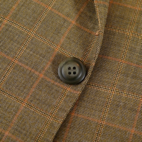 Sam Abouhassan Green Check Wool Blazer 46L - Picture 4 of 4